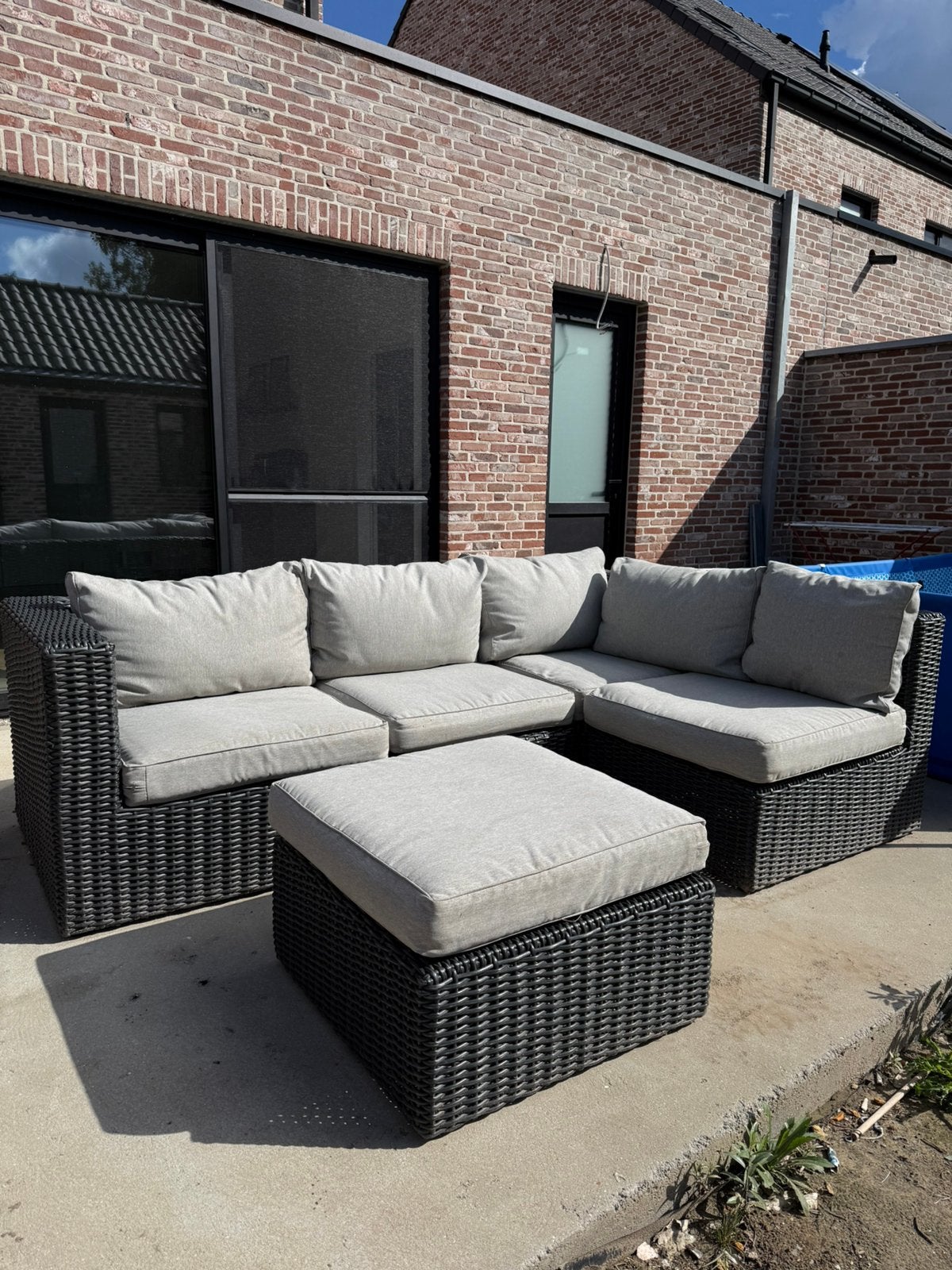 Loungeset, Comme neuf, Enlèvement, Banque, Sets de jardin