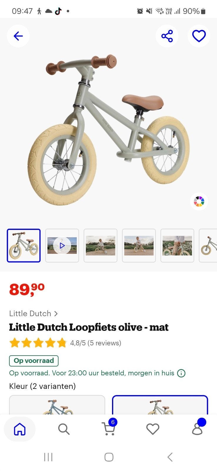 little dutch loopfiets, Ophalen, Loopfiets