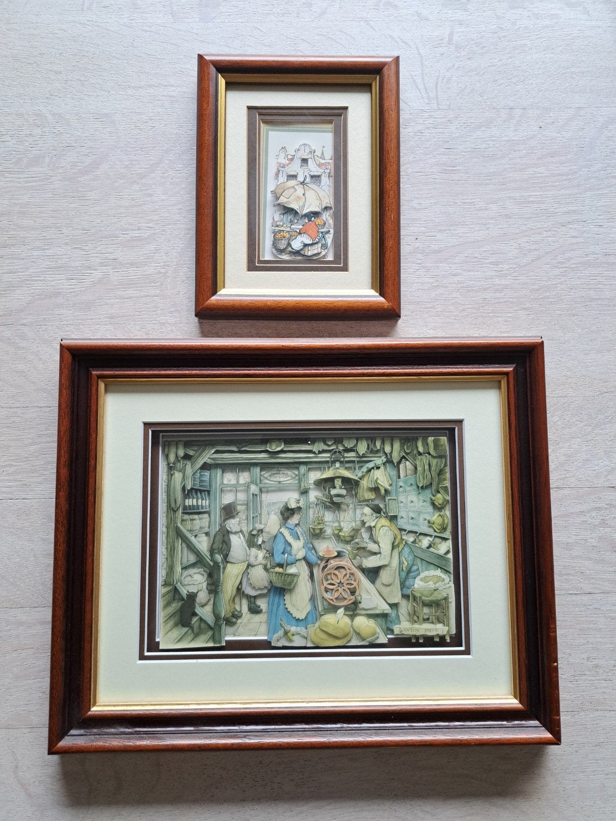 Handgemaakte 3D-decoupage schaduwdoos, Ophalen, Papier