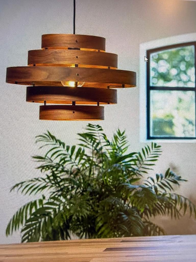 3 design lampen in walnoot : nieuw, Ophalen, Zo goed als nieuw