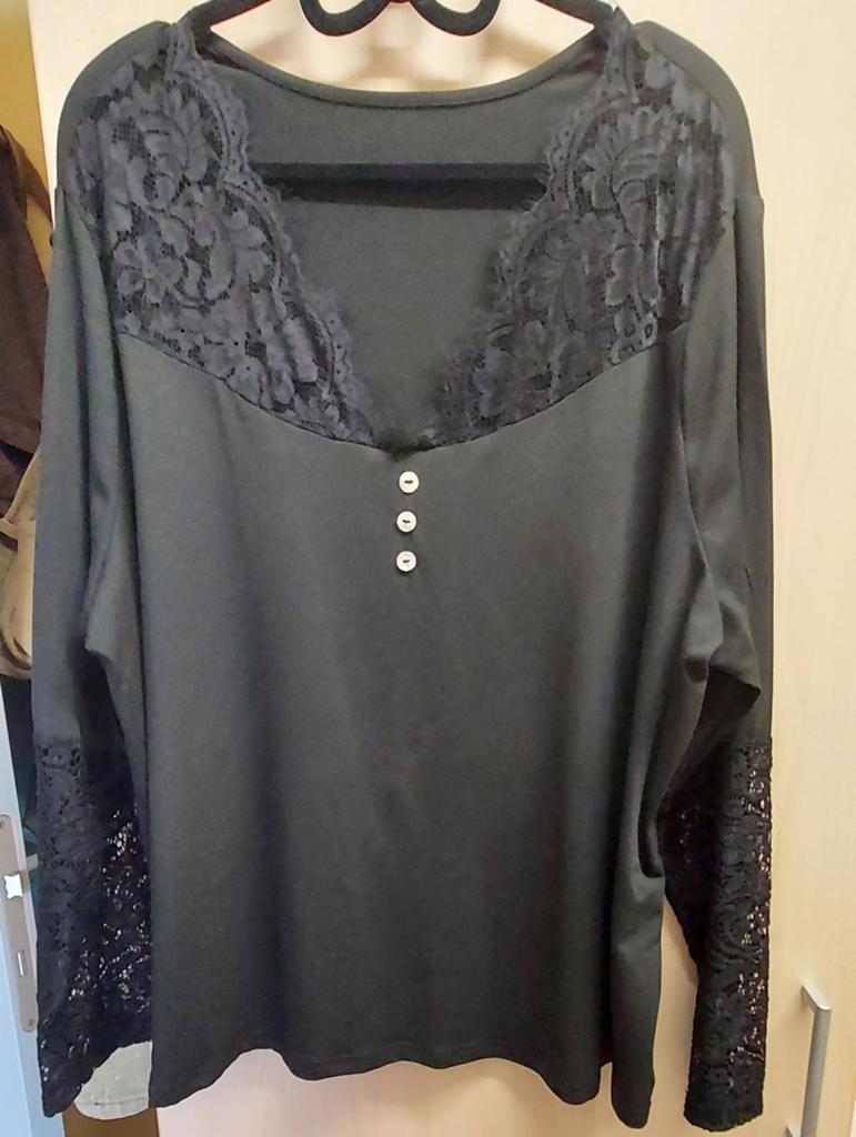 Jolie blouse noire neuve 3XL, Kleding | Dames, Grote Maten, Ophalen of Verzenden