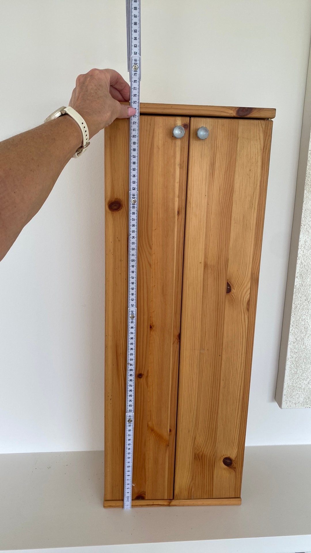 Mini- kastje in grenenhout H 75 cm, Huis en Inrichting, Kasten | Overige, Ophalen of Verzenden, Gebruikt