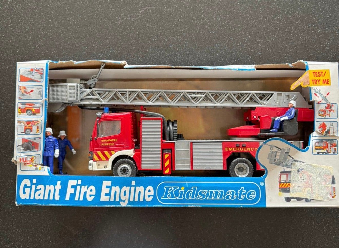 Brandweerwagen in ongeopende verpakking, Ophalen, Zo goed als nieuw