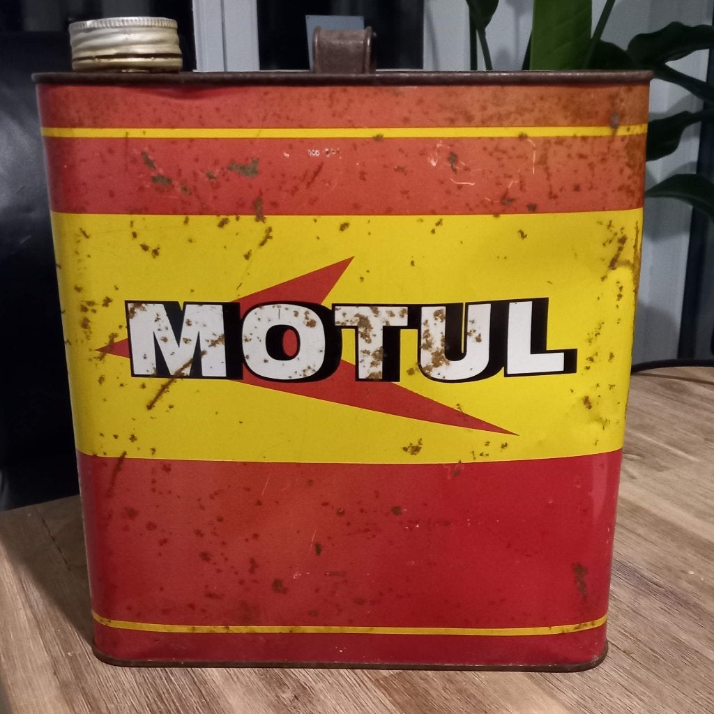 bidon d'huile vintage MOTUL 5 L, Enlèvement ou Envoi, Utilisé