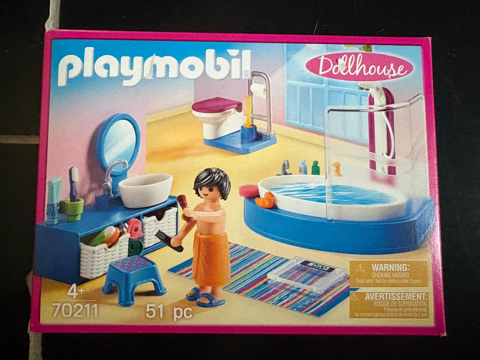 Playmobil Dollhouse 70211 salle de bain avec baignoire, Enlèvement ou Envoi, Autres séries, Comme neuf, Kit complet