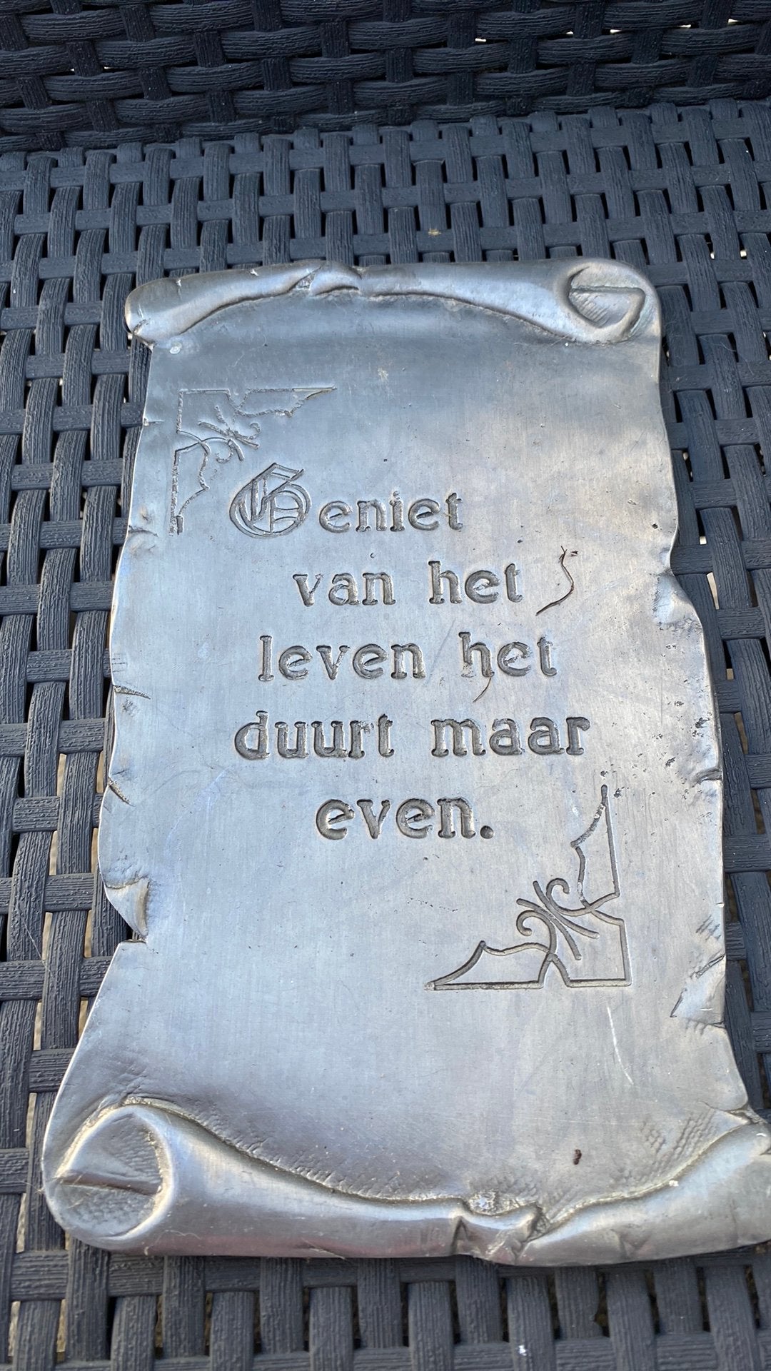 Tinnen bord, Antiek en Kunst, Ophalen