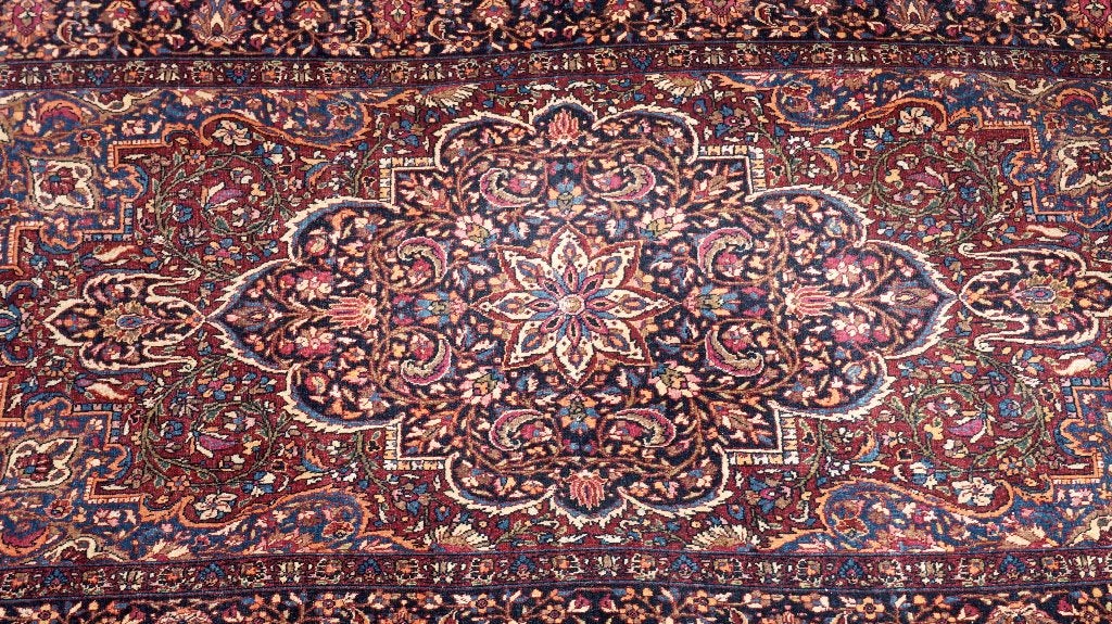 Oud Perzisch tapijt uit Keshan, 1890-1930, Antiek en Kunst, Ophalen of Verzenden