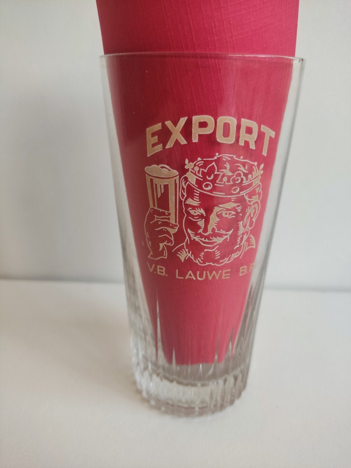 verre à bière ancien - Export Lauwe, Enlèvement, Comme neuf, Verre ou Verres, Autres marques