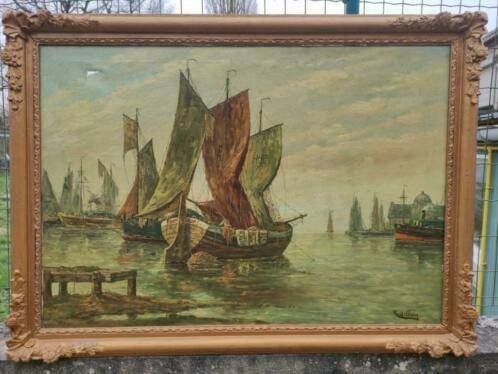 Huile sur toile marine signe Raoul delbove, Antiquités & Art, Art | Peinture | Classique, Enlèvement, Toile