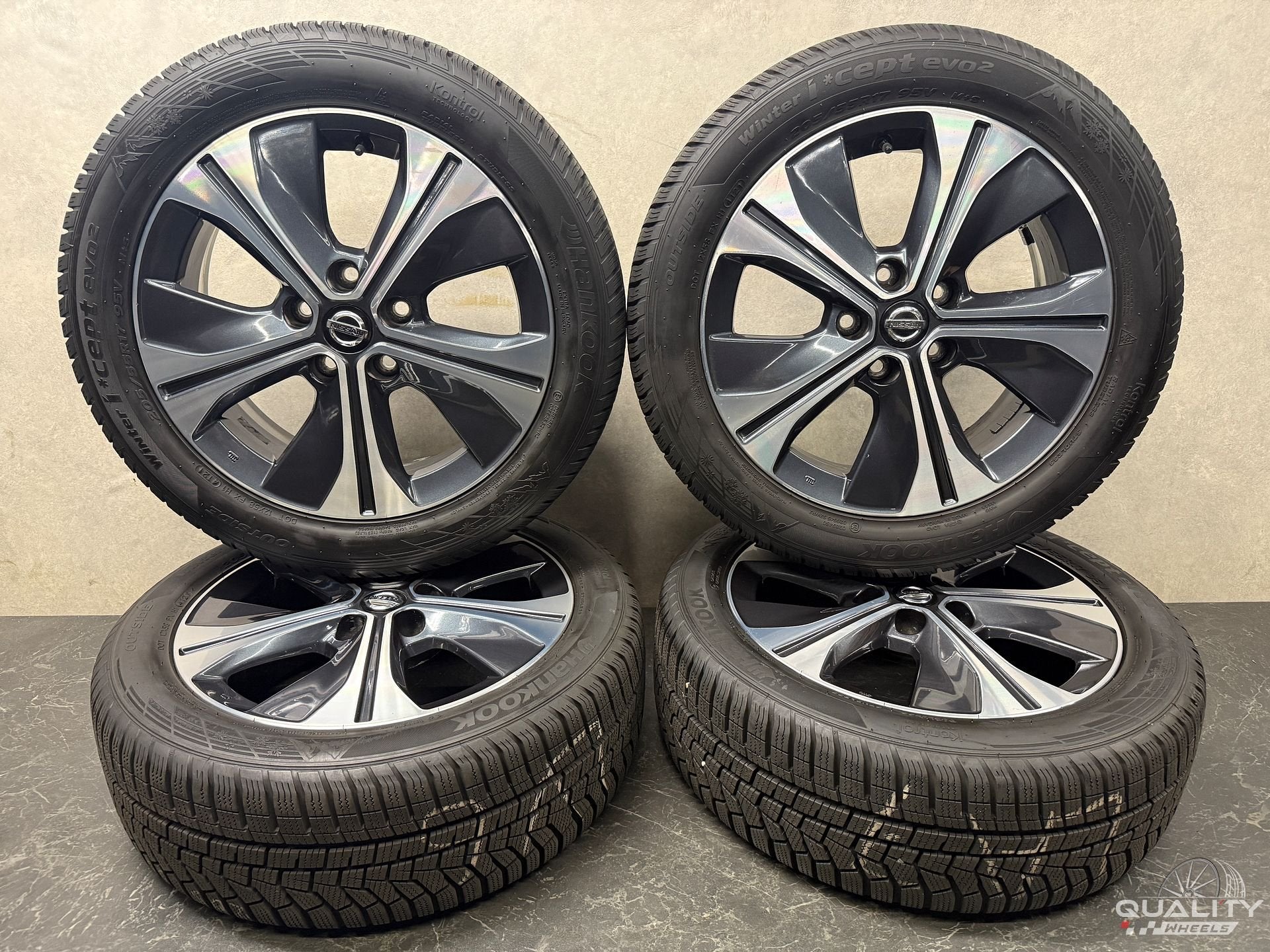 5x114,3 17 inch Nissan Townstar Velgen + Winterbanden + TPMS, Auto-onderdelen, Banden en Velgen, Gebruikt, -, -, Banden en Velgen