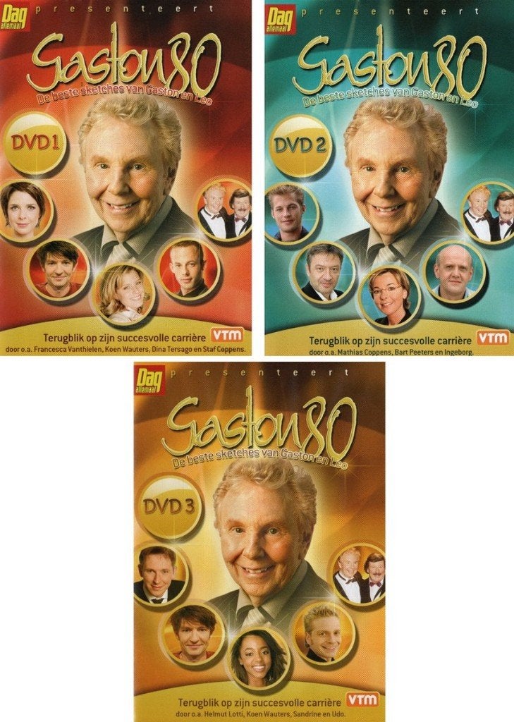 Gaston 80 ( 3 dvd's ) - Gaston & Leo, Ophalen of Verzenden