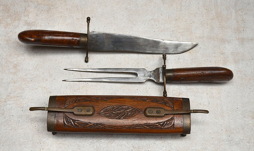 Vintage Indisch trancheerset tafelset, India, Ophalen of Verzenden, 44 cm, Handgemaakt