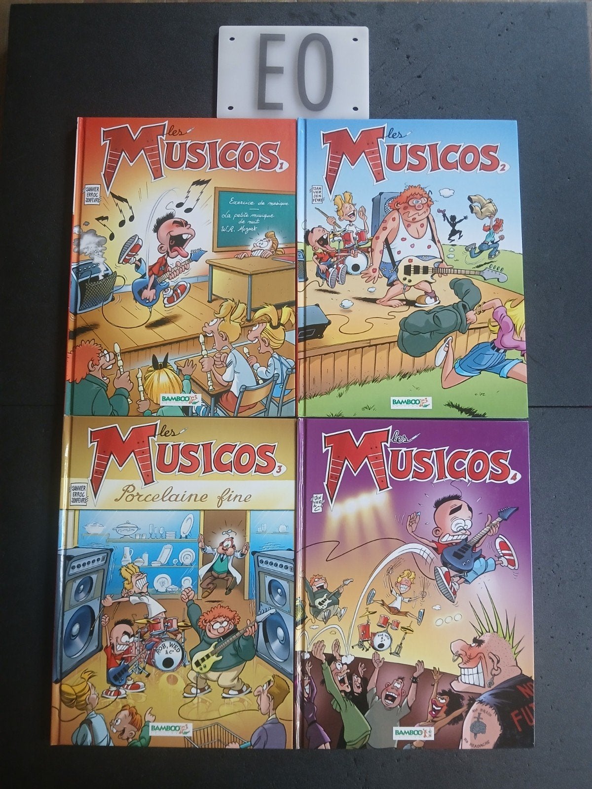 Lot de 4 bd les musicos 1 à 4,EO ((série complète), Livres, BD, Enlèvement ou Envoi