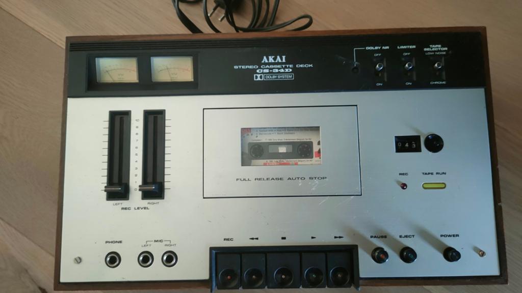 Akai CS-34D Vintage Cassette Deck, TV, Hi-fi & Vidéo, Decks cassettes, Akai, Enlèvement ou Envoi