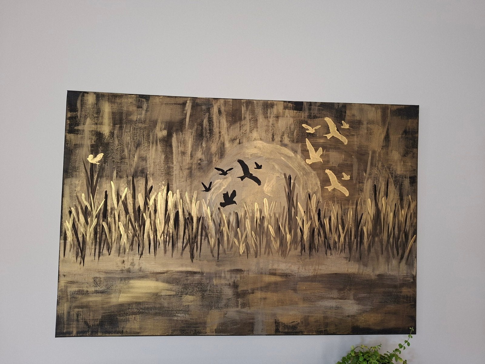 Groot schilderij, Ophalen