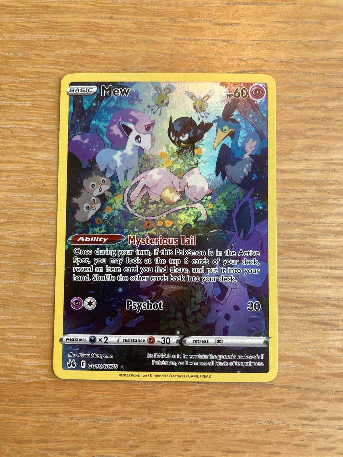 Mew GG crown zenith pokemon kaart, Ophalen of Verzenden, Zo goed als nieuw, Losse kaart, Foil
