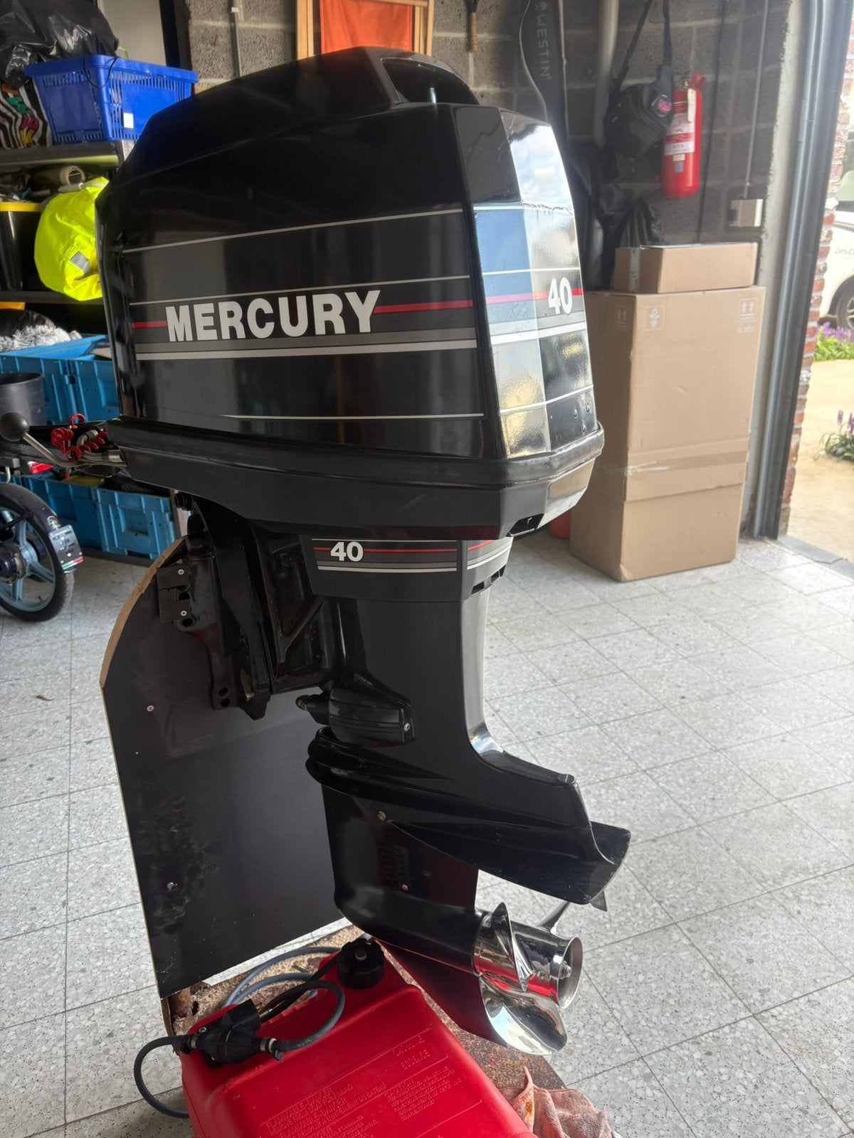 Buitenboordmotor 40pk 4cili 2T, Ophalen, Zo goed als nieuw, 30 pk of meer, Buitenboordmotor