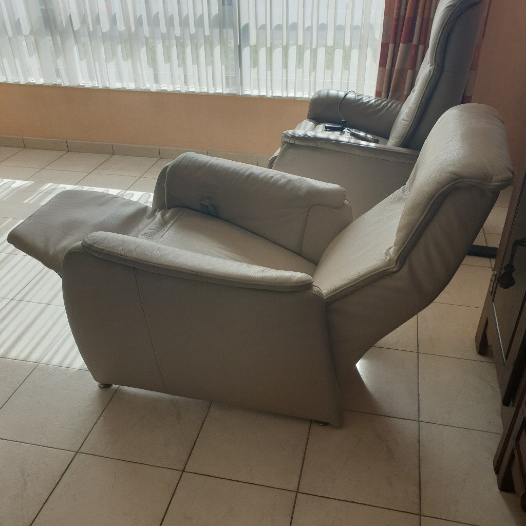 lederen relaxfauteuil, Enlèvement, Utilisé, Cuir