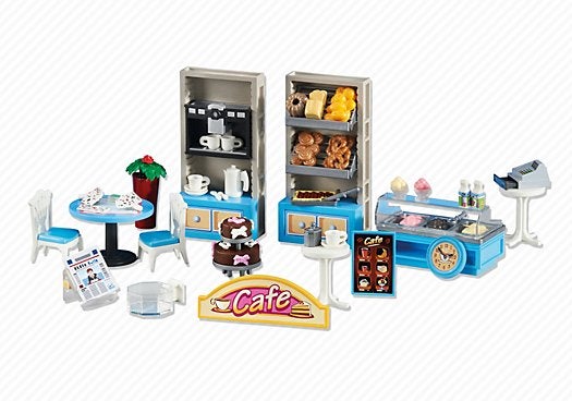 Playmobil - cafe inrichting - 6334, Kinderen en Baby's, Speelgoed | Playmobil, Gebruikt, Ophalen of Verzenden