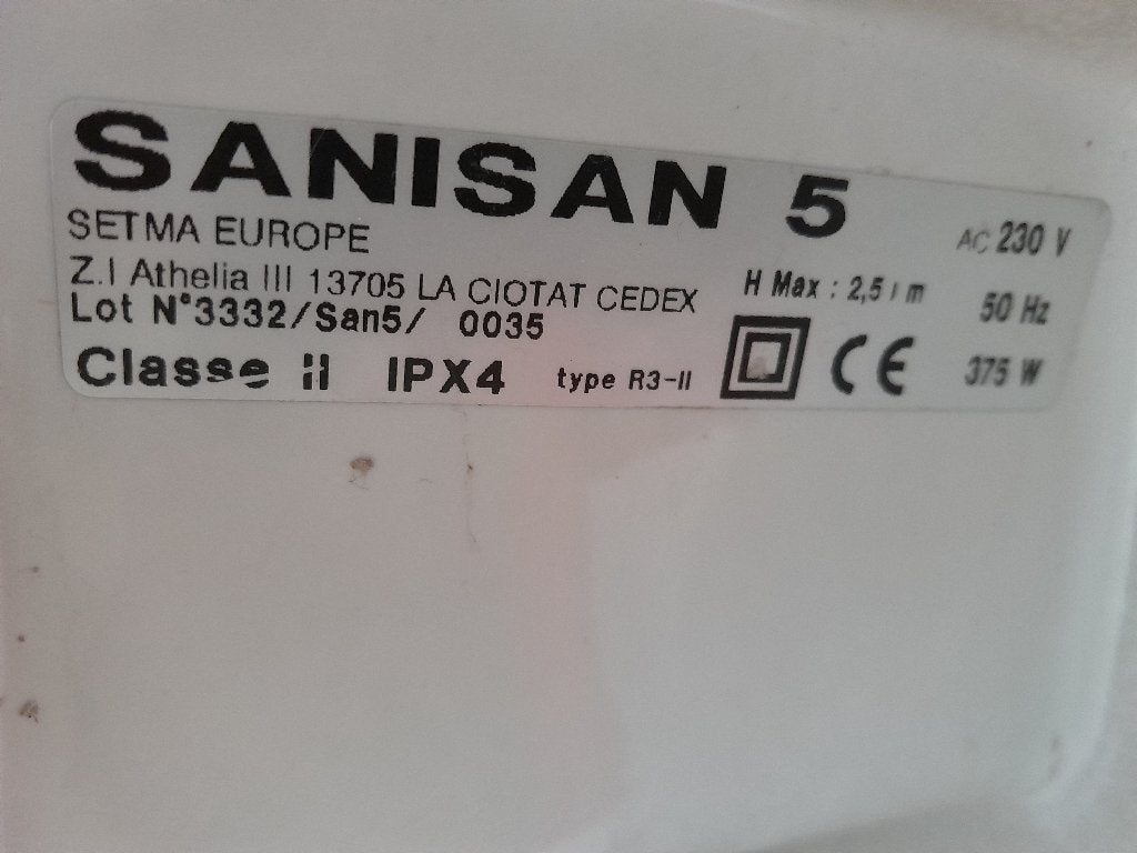 wc Broyeur, Enlèvement, Utilisé