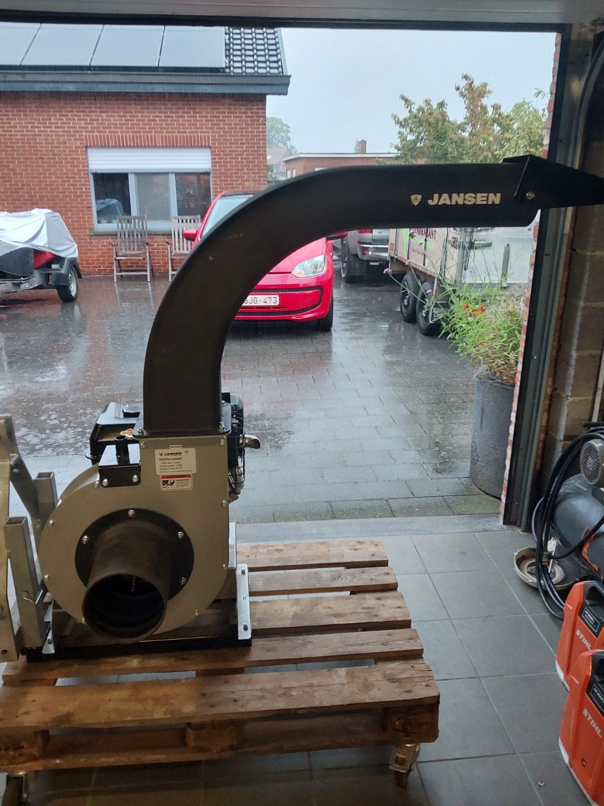 Janssen bladzuiger B&S motor, Tuin en Terras, Ophalen of Verzenden