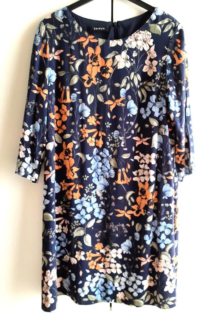 Te koop: Nieuw! Mooi gebloemd jurkje van "Taifun", 42., "Taifun", Blauw, Maat 42/44 (L), Ophalen of Verzenden