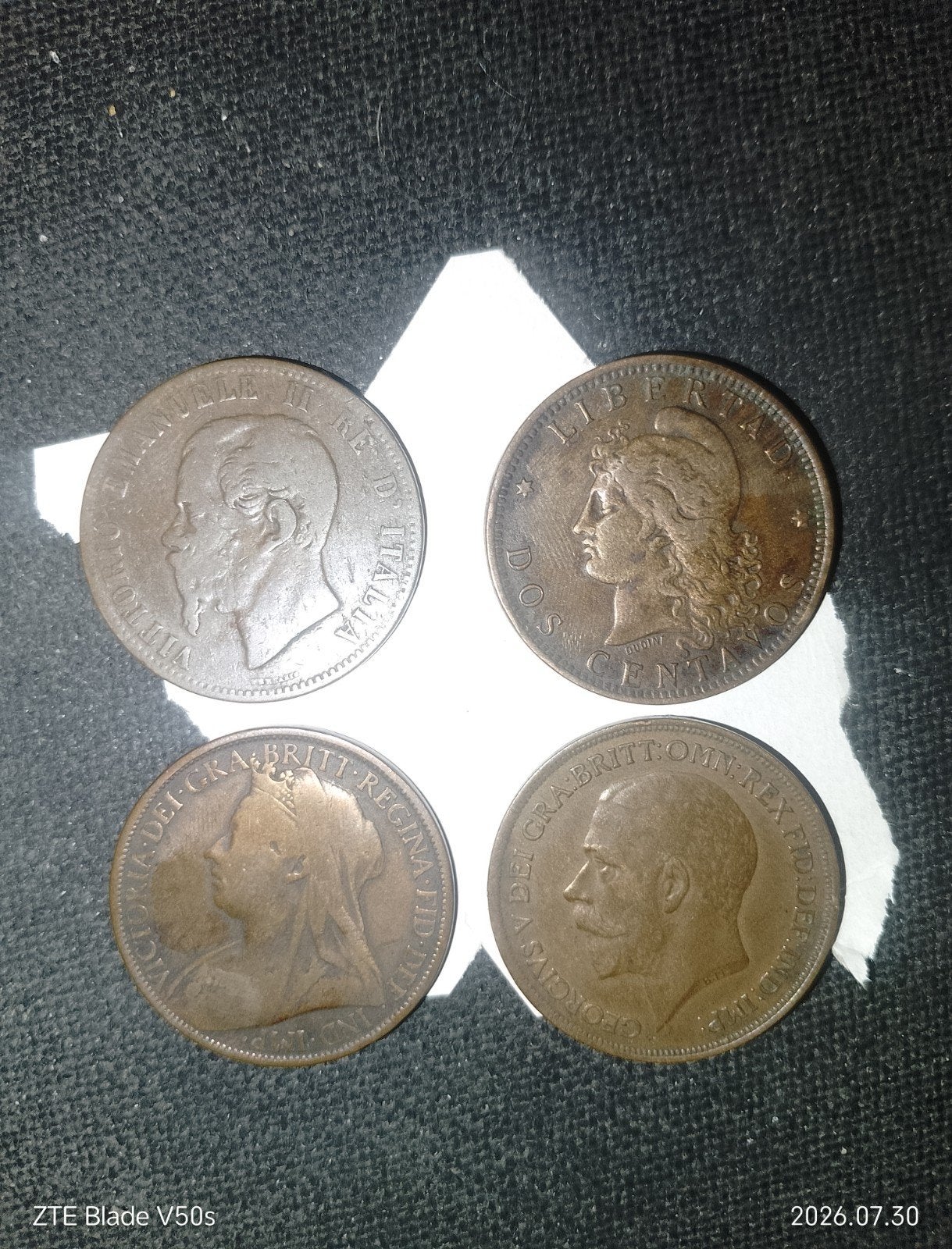 4 pièces anciennes, Timbres & Monnaies, Enlèvement ou Envoi