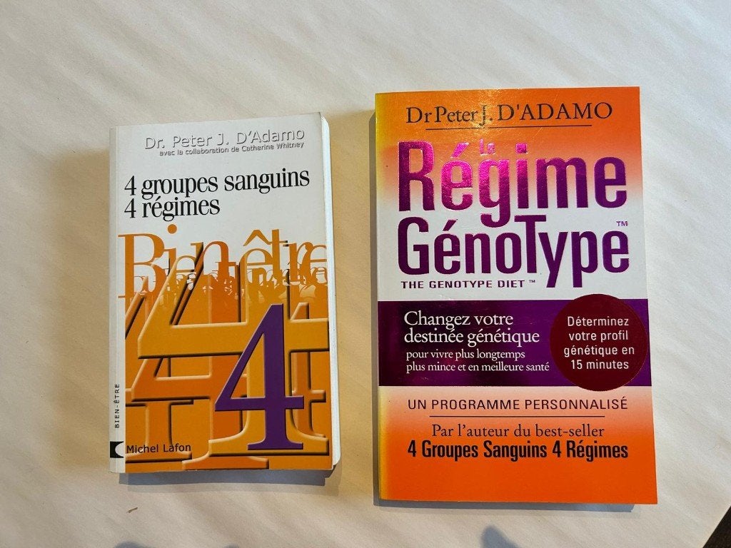D’Adamo — 4 groupes sanguins + Le Régime GénoType — Frans, Boeken, Ophalen of Verzenden, Peter J. D’Adamo