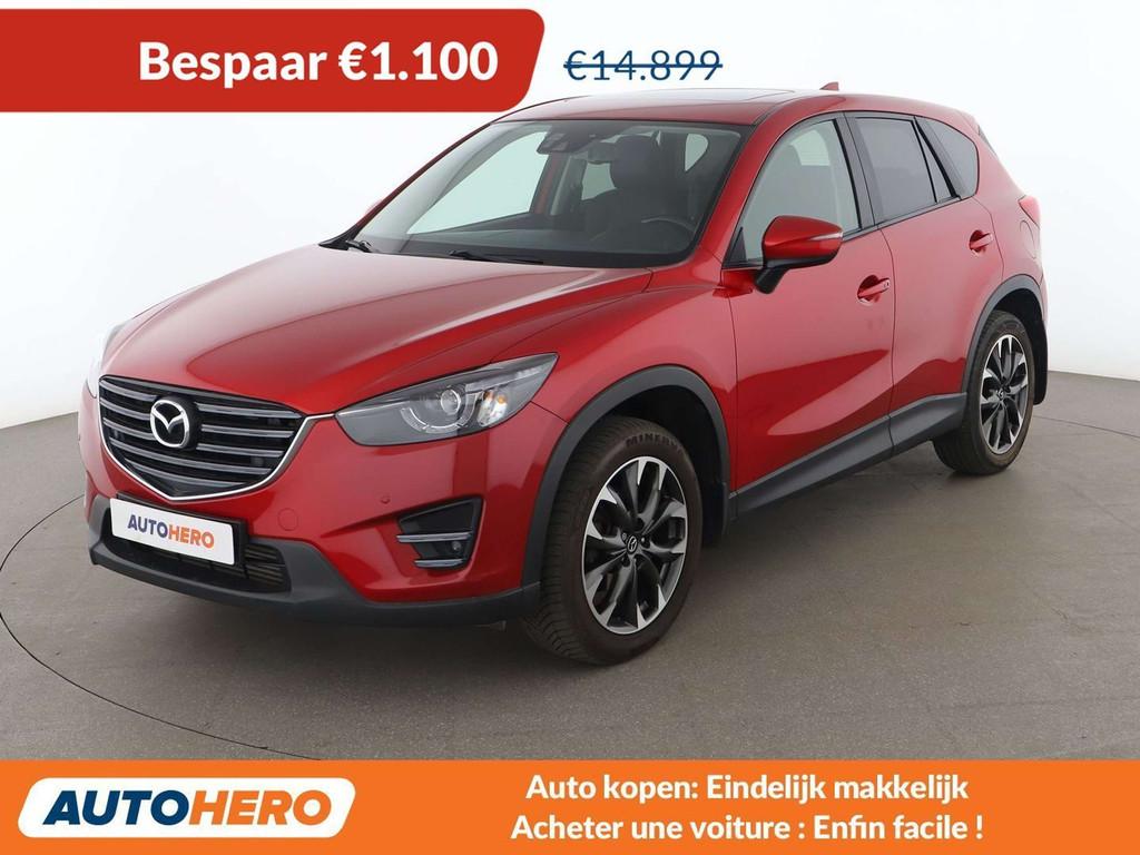 Mazda CX-5 2.2 Turbodiesel Sports-Line AWD (bj 2015), Auto's, Mazda, Gebruikt, Zwart, Leder, SUV of Terreinwagen