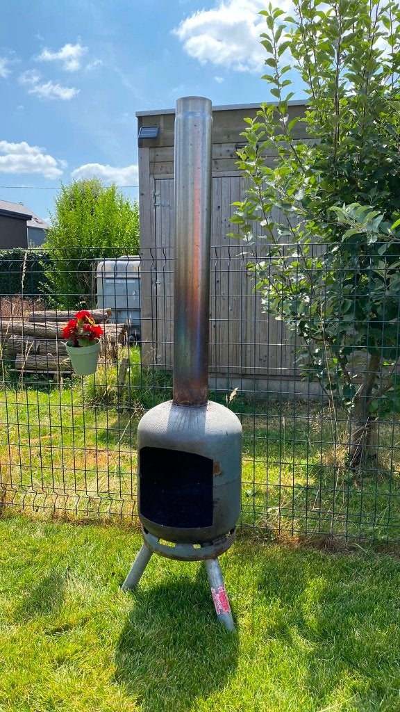 Tuinkachel gasfles, Ophalen