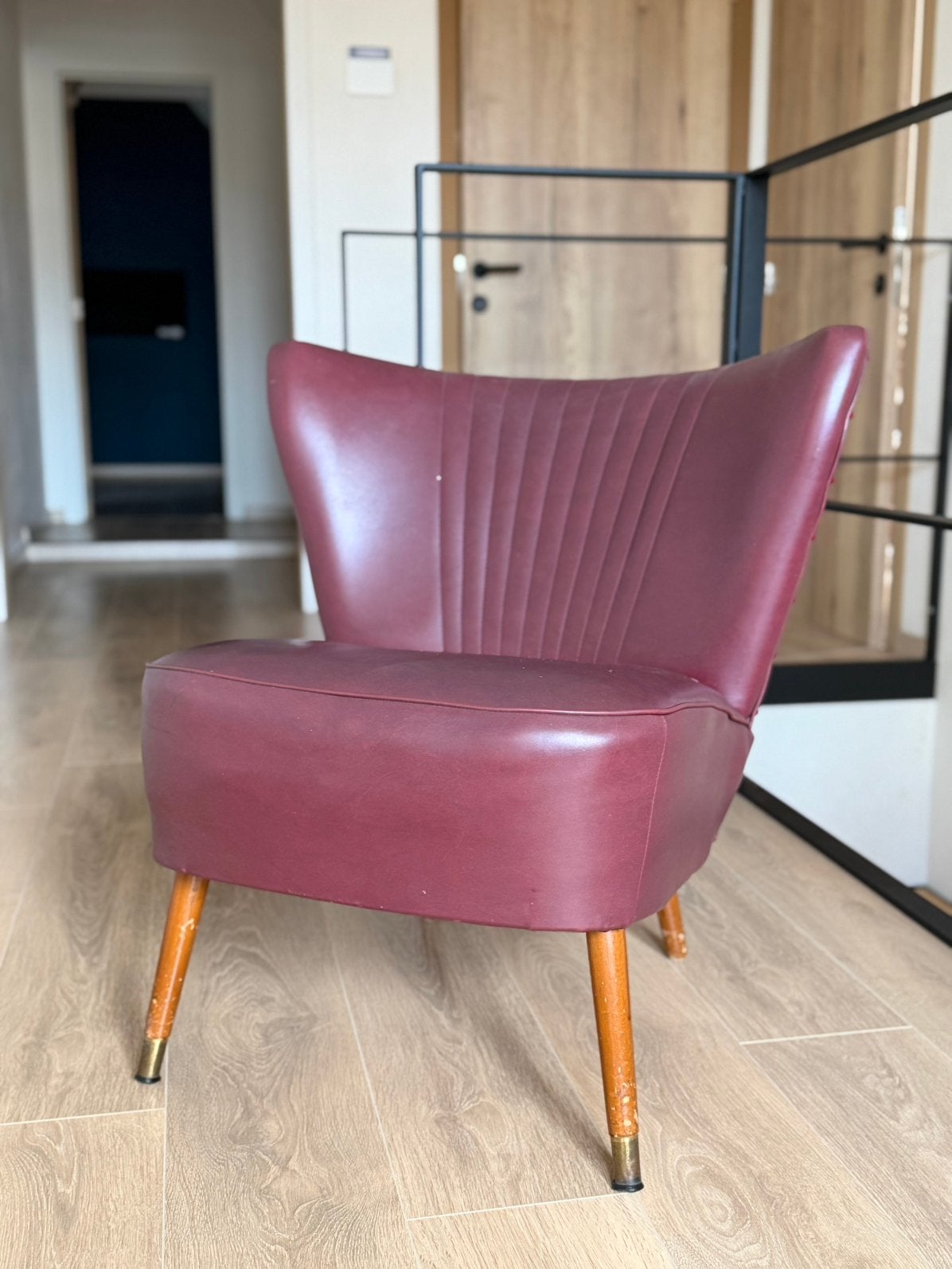 Expo 58 vintage zetel, Huis en Inrichting, Fauteuils, Ophalen, Gebruikt