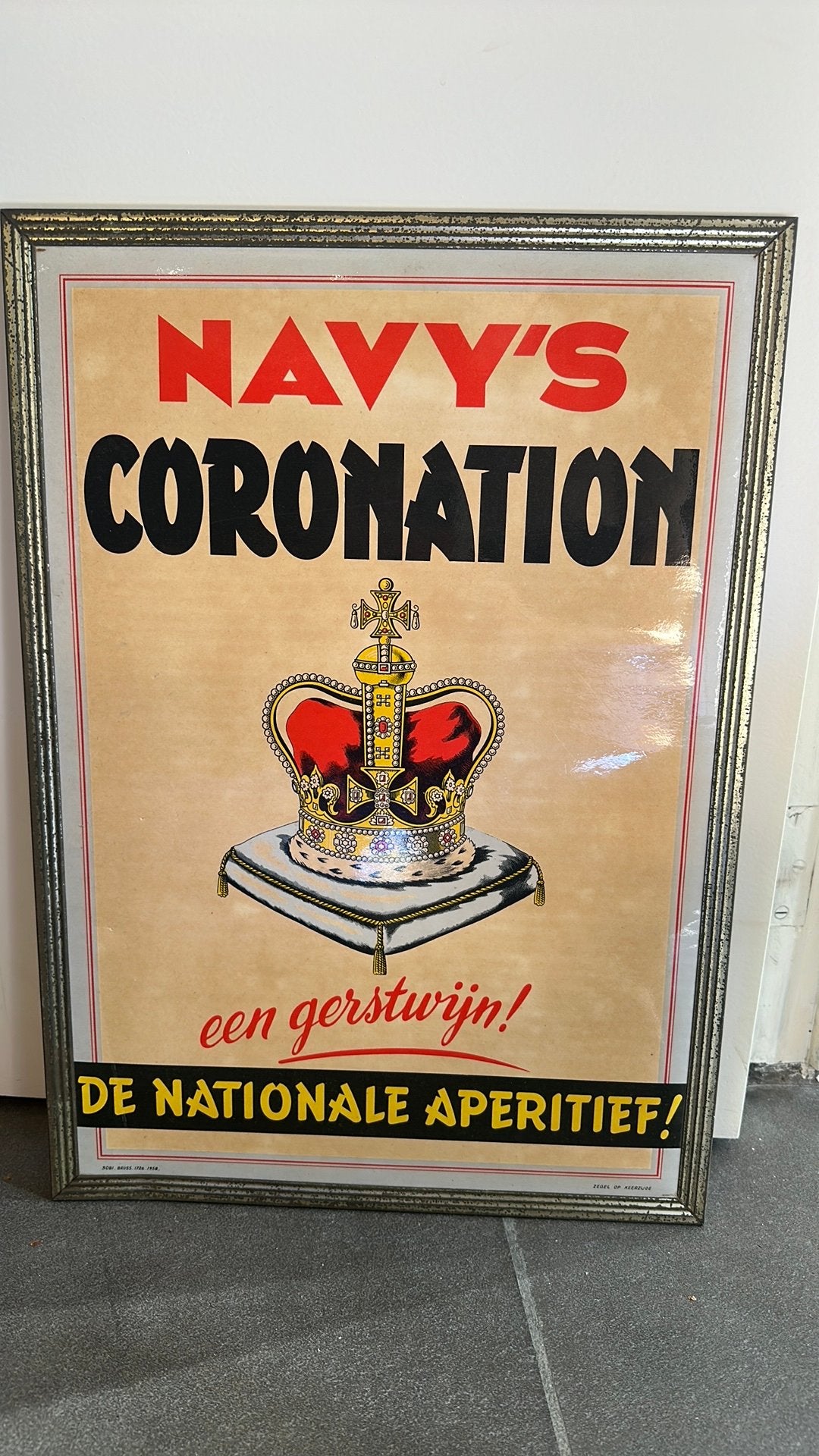 Navy’s coronation Reclamebord, Ophalen of Verzenden, Zo goed als nieuw, Reclamebord