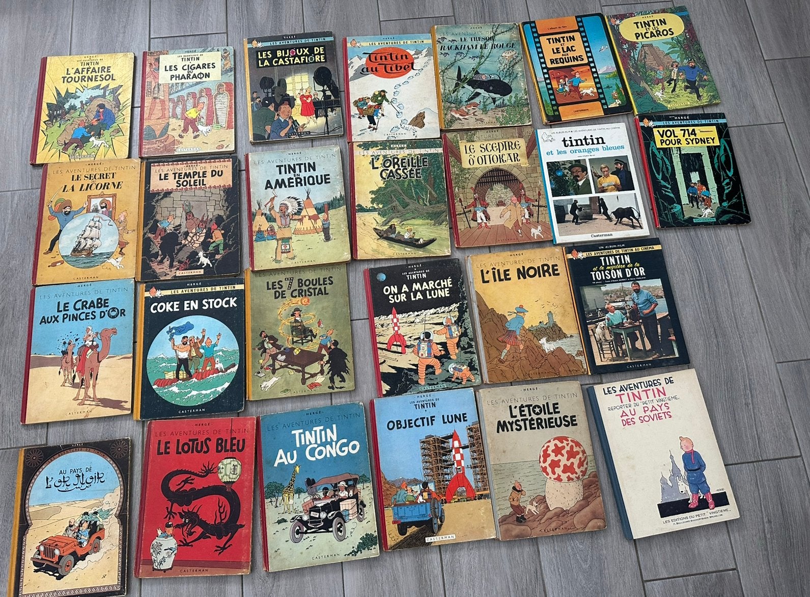 Collection d’anciens  «  Tintin » Hergé, Livres, Enlèvement, Comme neuf