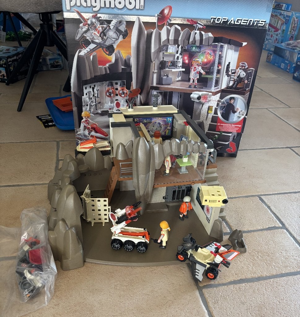 Playmobil 4875 Quartier général des Agents Secrets, Enfants & Bébés, Bâtiment, Autres séries, Comme neuf, Kit complet