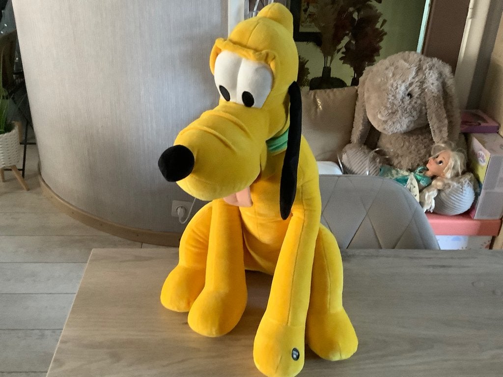 Personnage en peluche Disney Pluto (sonore) (50 cm), Disney, Orange, Chien, Comme neuf