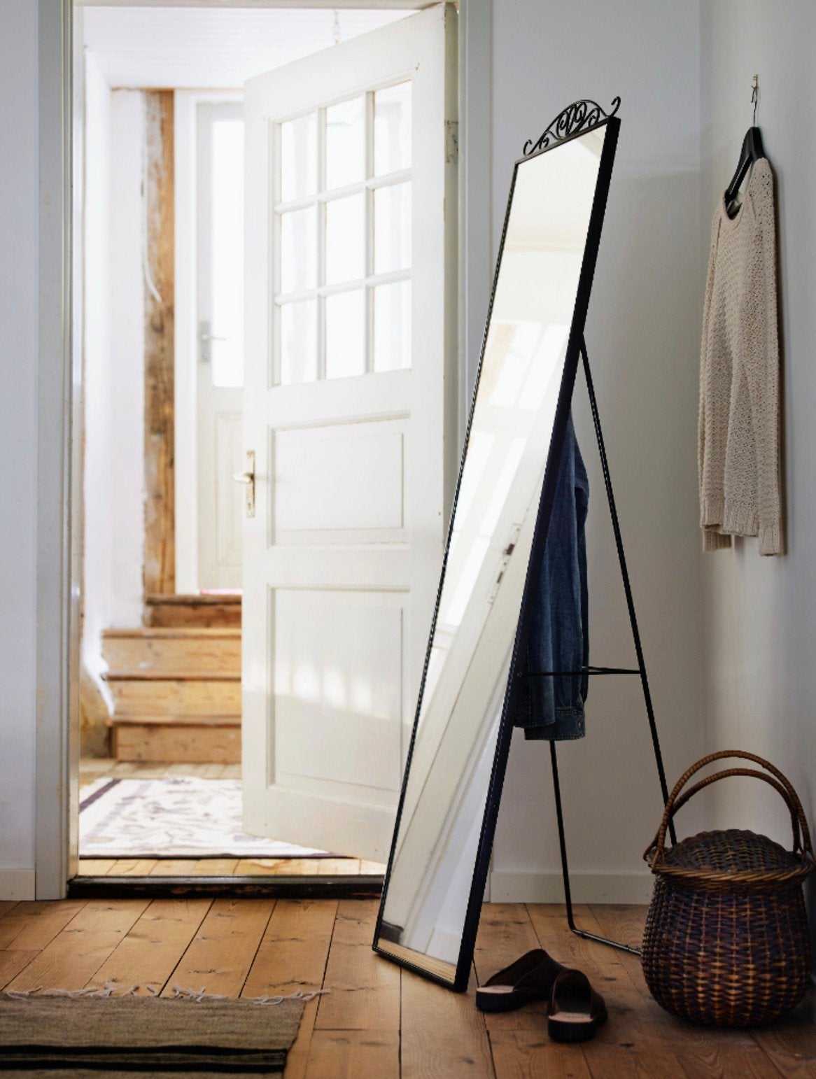 IKEA KARMSUND staande spiegel — zwart, 40 x 167 cm, Ophalen