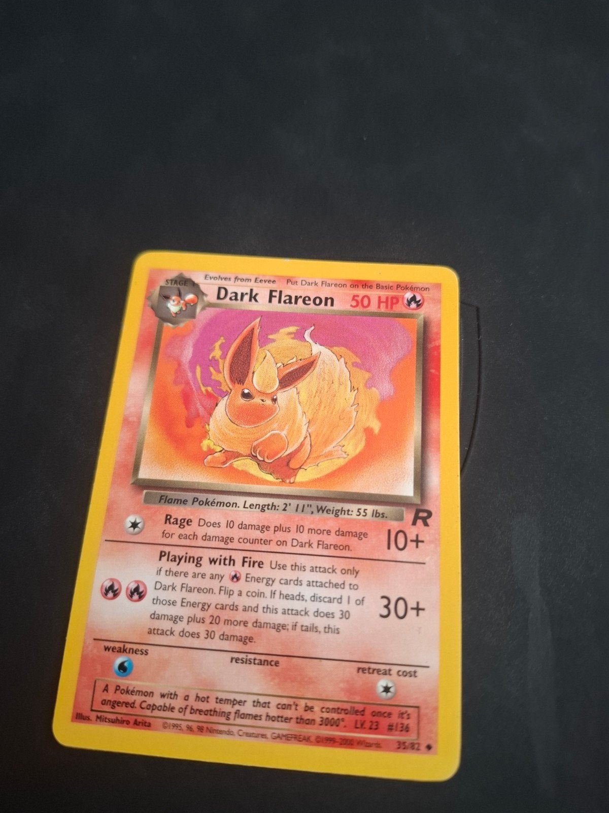 Dark Flareon 35/82 - Pokémon Kaart (Team Rocket), Ophalen of Verzenden