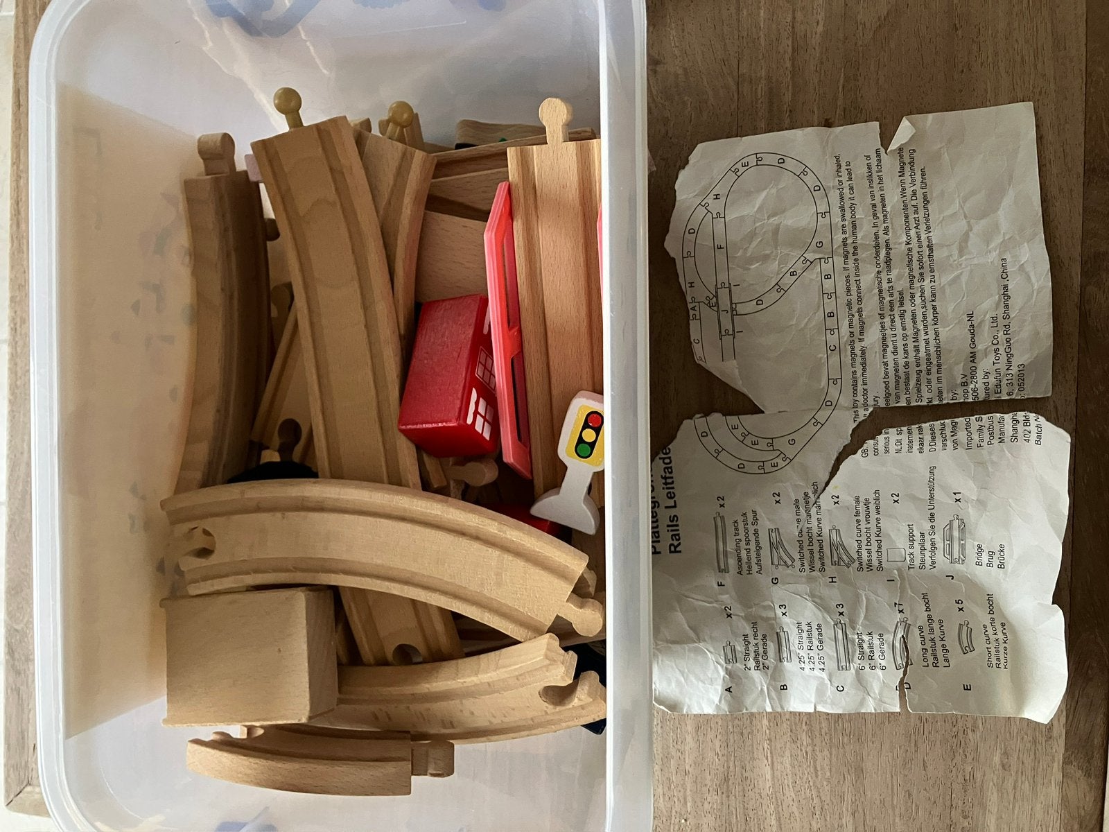 Houten speelbaan trein, Kinderen en Baby's, Speelgoed | Houten speelgoed, Ophalen of Verzenden, Zo goed als nieuw