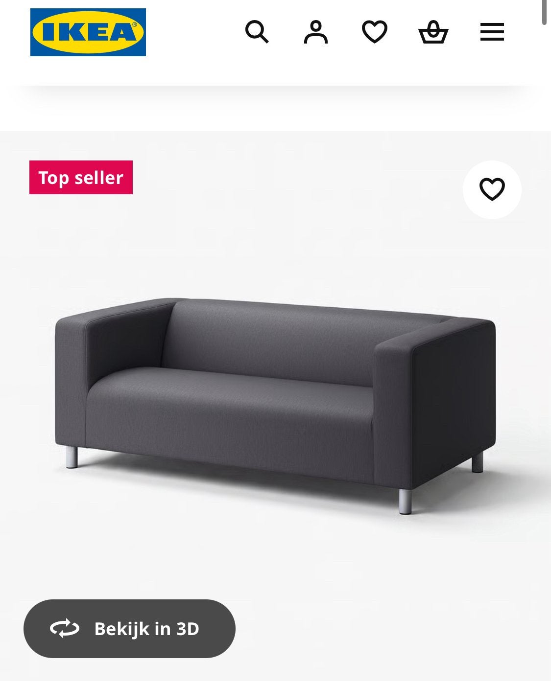2 persoonszetel Ikea, Enlèvement, Comme neuf