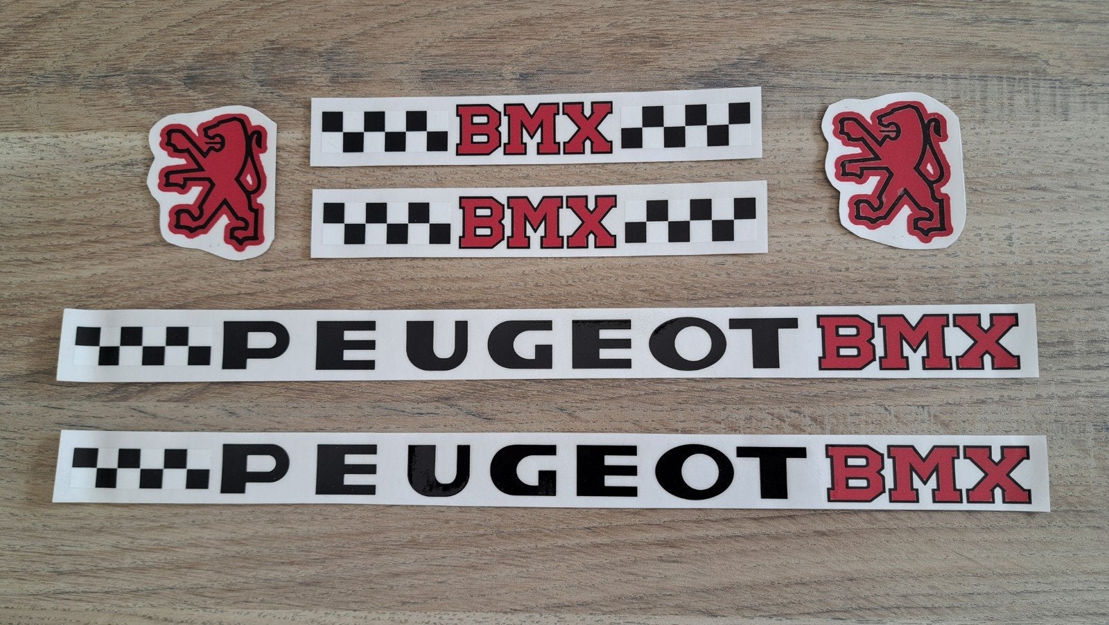 Old school bmx peugeot stickerset, Fietsen en Brommers, Ophalen of Verzenden
