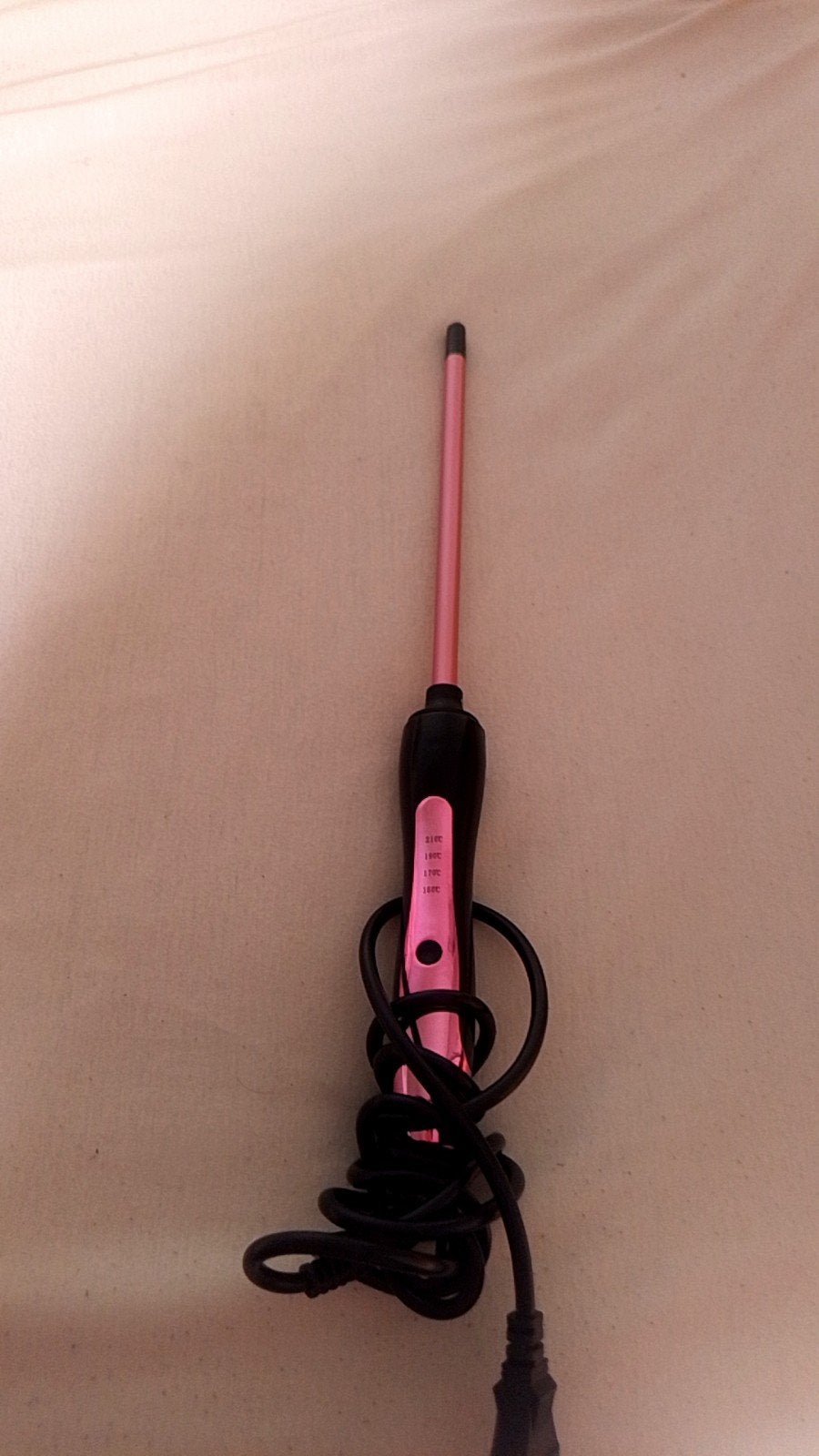 Roze Krultang / Curling Wand 9mm – Instelbare Temperatuur, Ophalen of Verzenden, Nieuw, Krultang of Stijltang