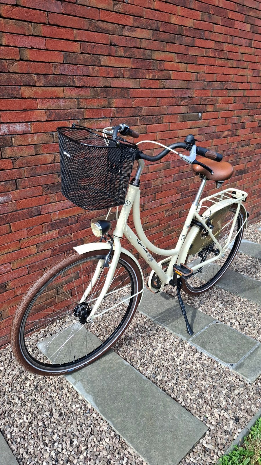 Damesfiets Oxford Fleur beige 28 inch, Fietsen en Brommers, Ophalen, Velgrem, Oxford, Versnellingen
