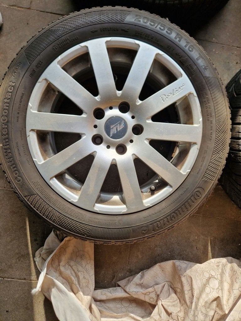 4x jantes alu Proline 16 pouces 5x112 7J ET38, Pneus hiver, 16 pouces, Véhicule de tourisme, 205 mm