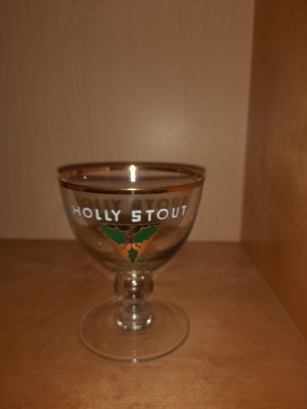 emaille bierglas Holly stout, Verzamelen, Ophalen of Verzenden