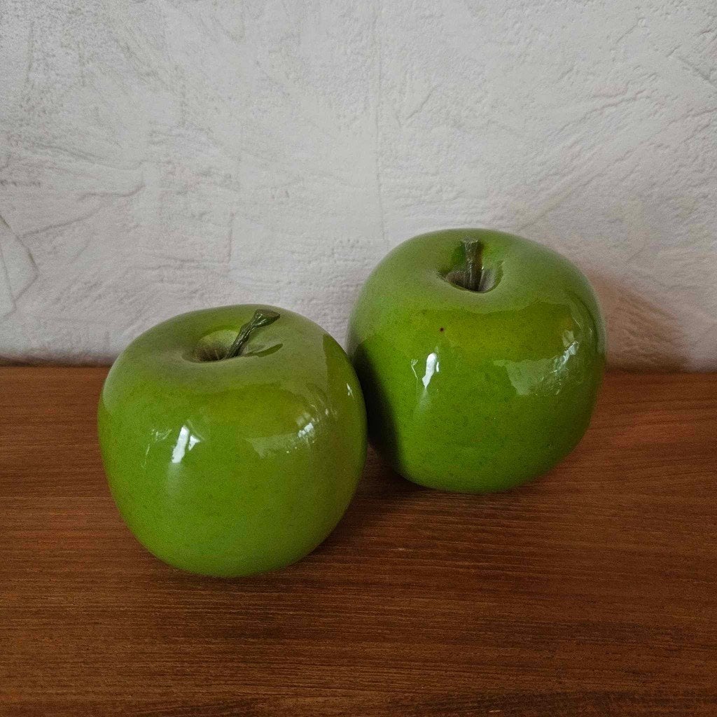 Lot 2 pommes vertes neuves décoration, Enlèvement ou Envoi, Comme neuf, Vert, Autres matériaux