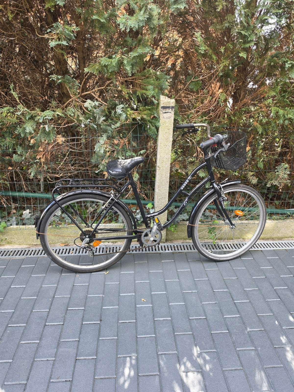 Zwarte Go Sport Damesfiets / Stadsfiets met Mandje – 6 Versn, Enlèvement, Utilisé, Vitesses