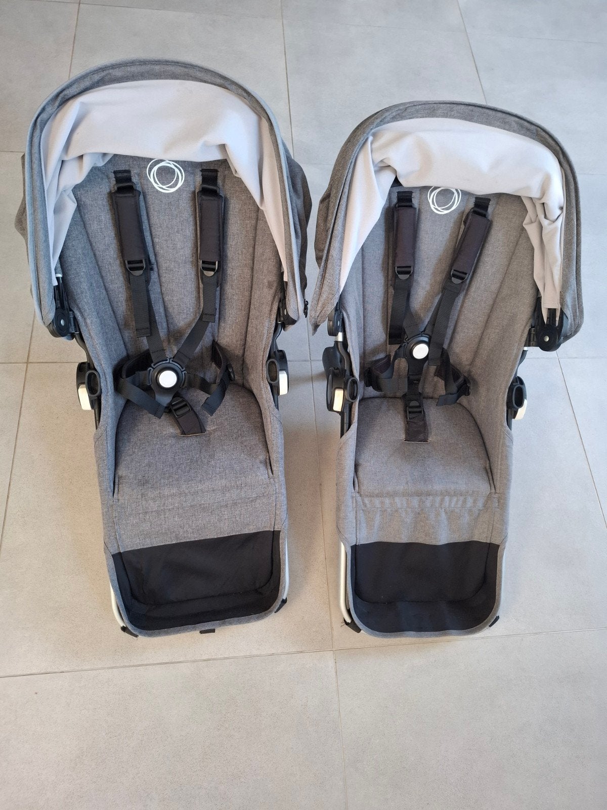 Bugaboo Donkey Duo 2 incl. accessoires (lichtgrijs), Ophalen, Gebruikt, Bugaboo, Duowagen