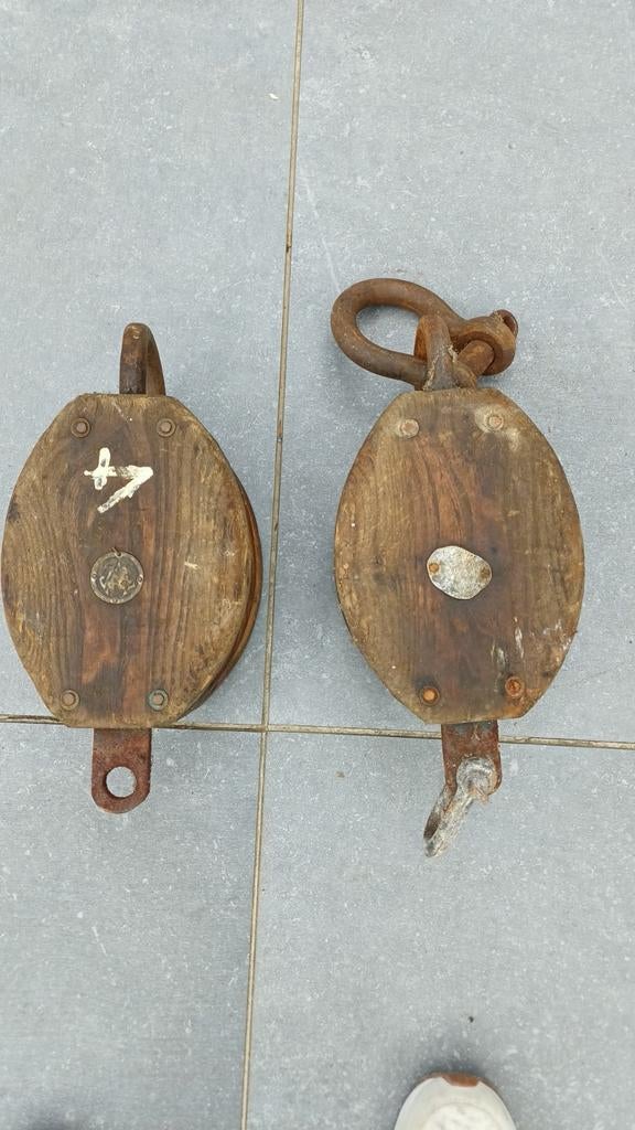 2 katrollen, Antiek en Kunst, Ophalen of Verzenden