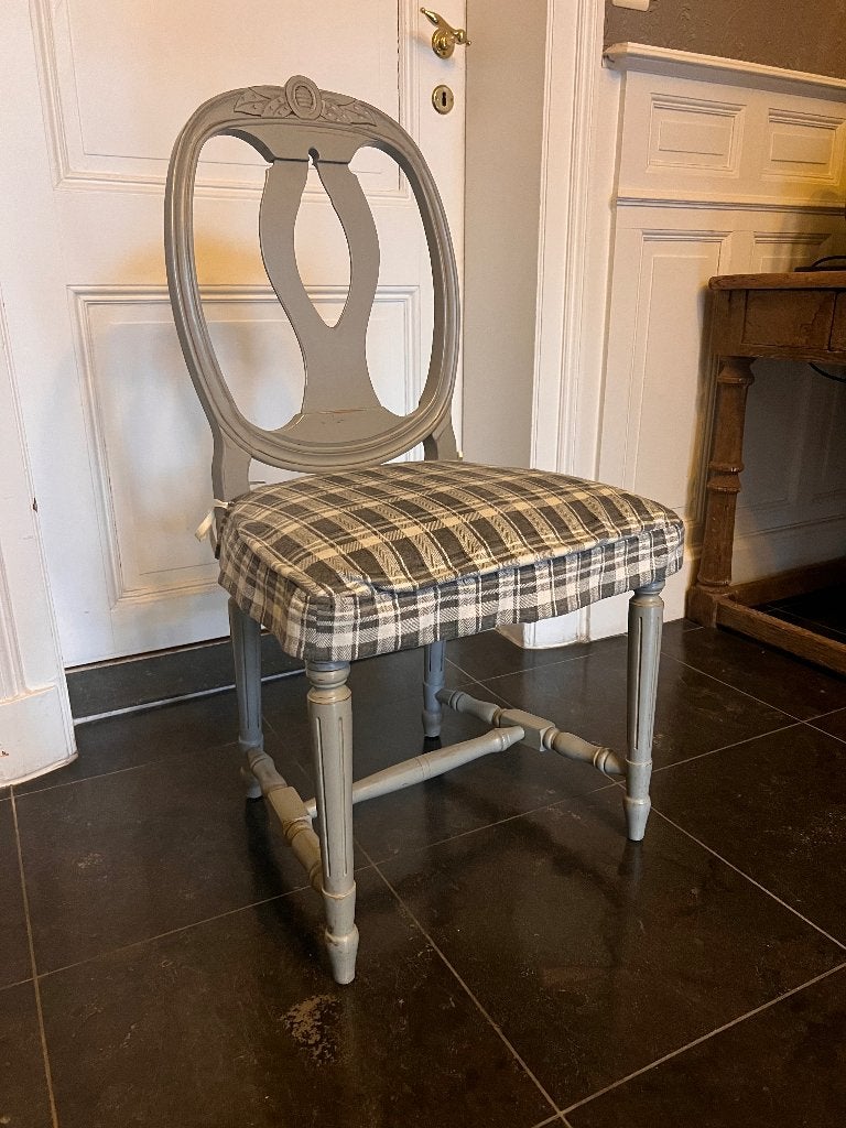 set van 8 mooie stoelen van Flamant, Maison & Meubles, Gris, Frans (Gustaviaans), Comme neuf, Enlèvement