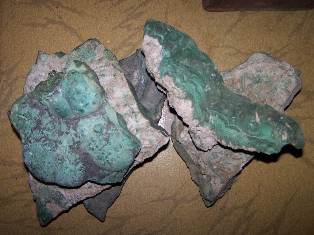 malachite brute, Enlèvement, Minéral